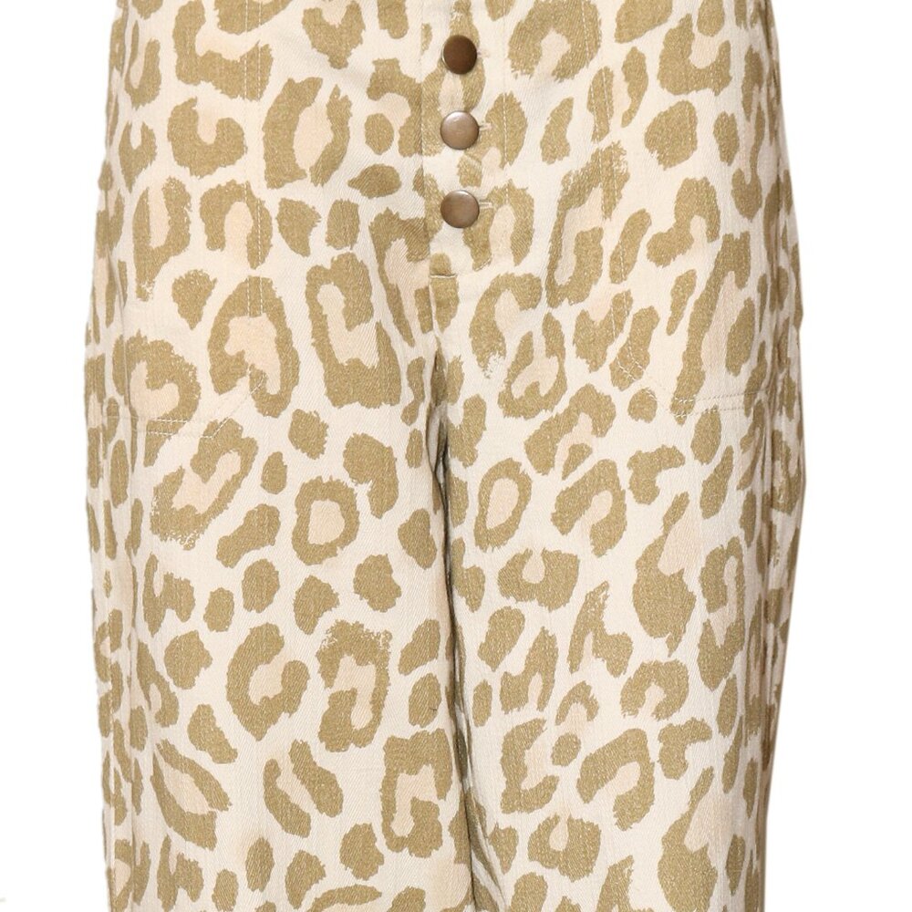 Free People We The Free Jordy Leopard High-Rise Straight Pants S - Picture 4 of 6